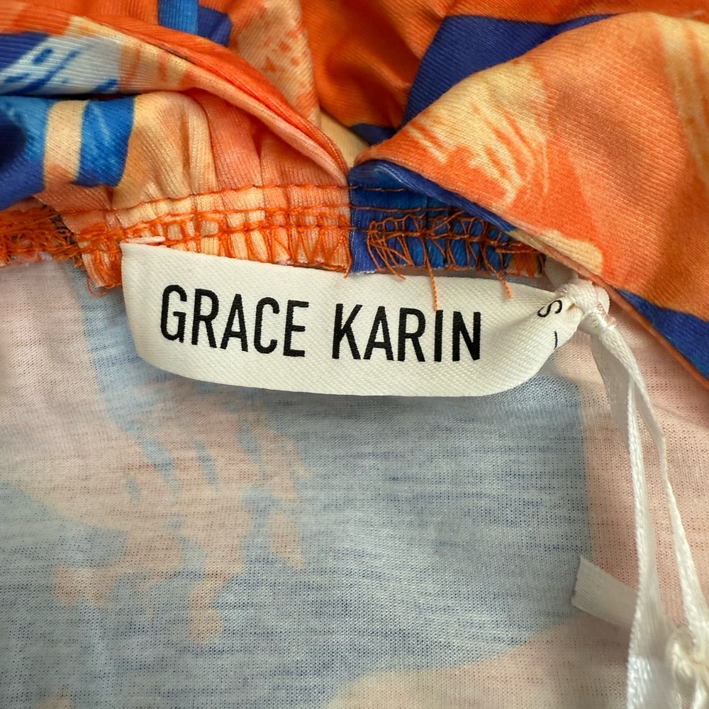 GRACE KARIN Women's Criss Cross Halterneck Sleeveless Summer Floral Maxi Dress - Picture 12 of 16